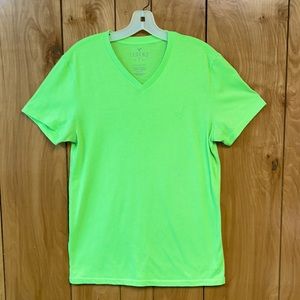 Neon Green American Eagle V-Neck T-Shirt